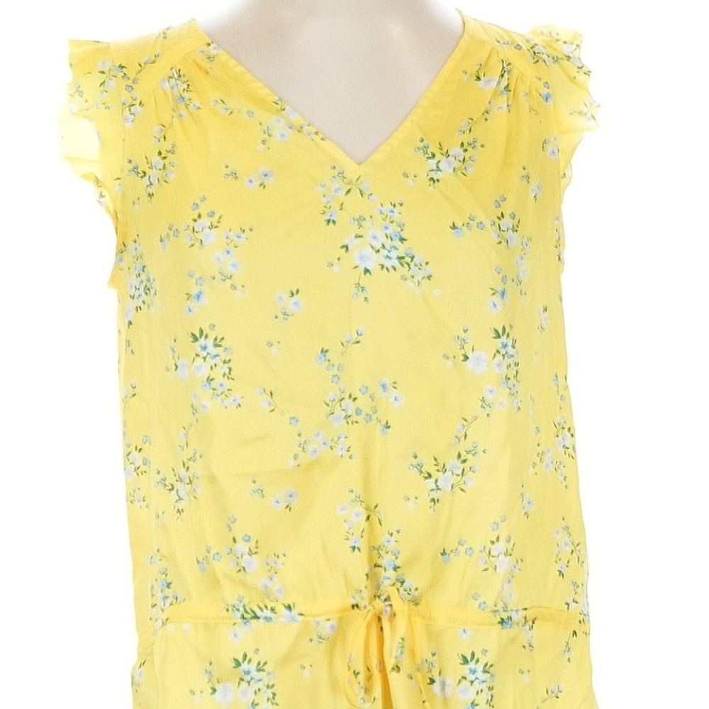 Banana Republic Yellow Floral Blouse